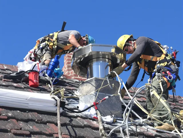 Protective chimney cap installed by Wallingford Chimney Sweep in Wallingford, CT
