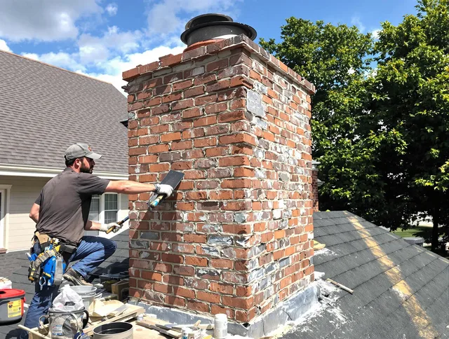 Completed chimney rebuild by Wallingford Chimney Sweep in Wallingford, CT
