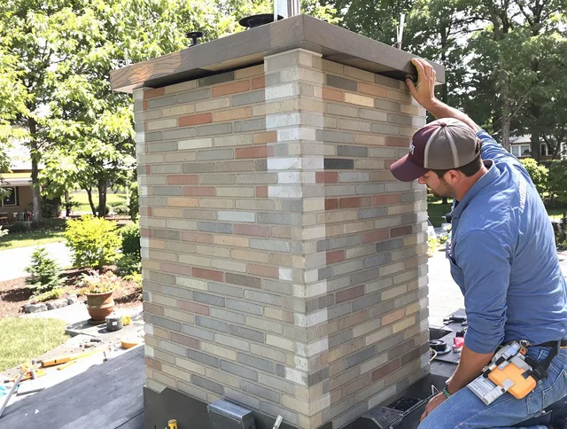 Wallingford Chimney Sweep completing a modern chimney remodel in Wallingford, CT
