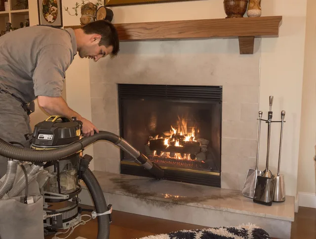 Routine fireplace upkeep by Wallingford Chimney Sweep in Wallingford, CT