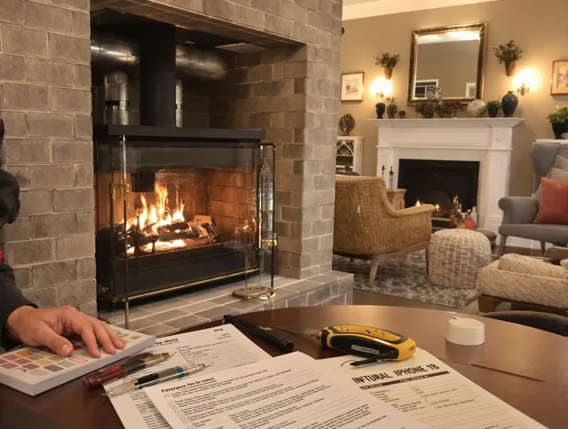 Wallingford Chimney Sweep verifying fireplace safety measures in Wallingford, CT
