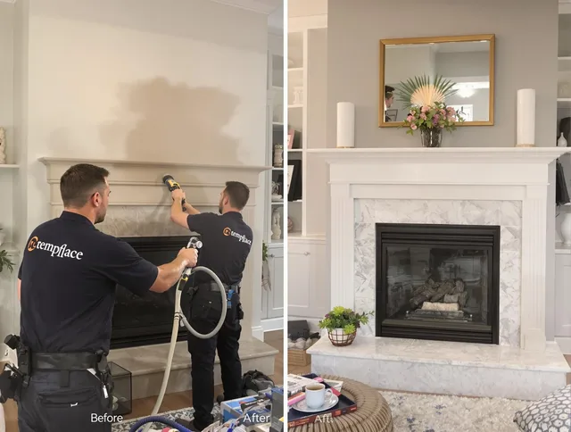 Professional soot removal by Wallingford Chimney Sweep team in Wallingford, CT